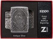 Zippo Armor 360 Multicut Engraving Argento 49160 SAN CRISTOFORO