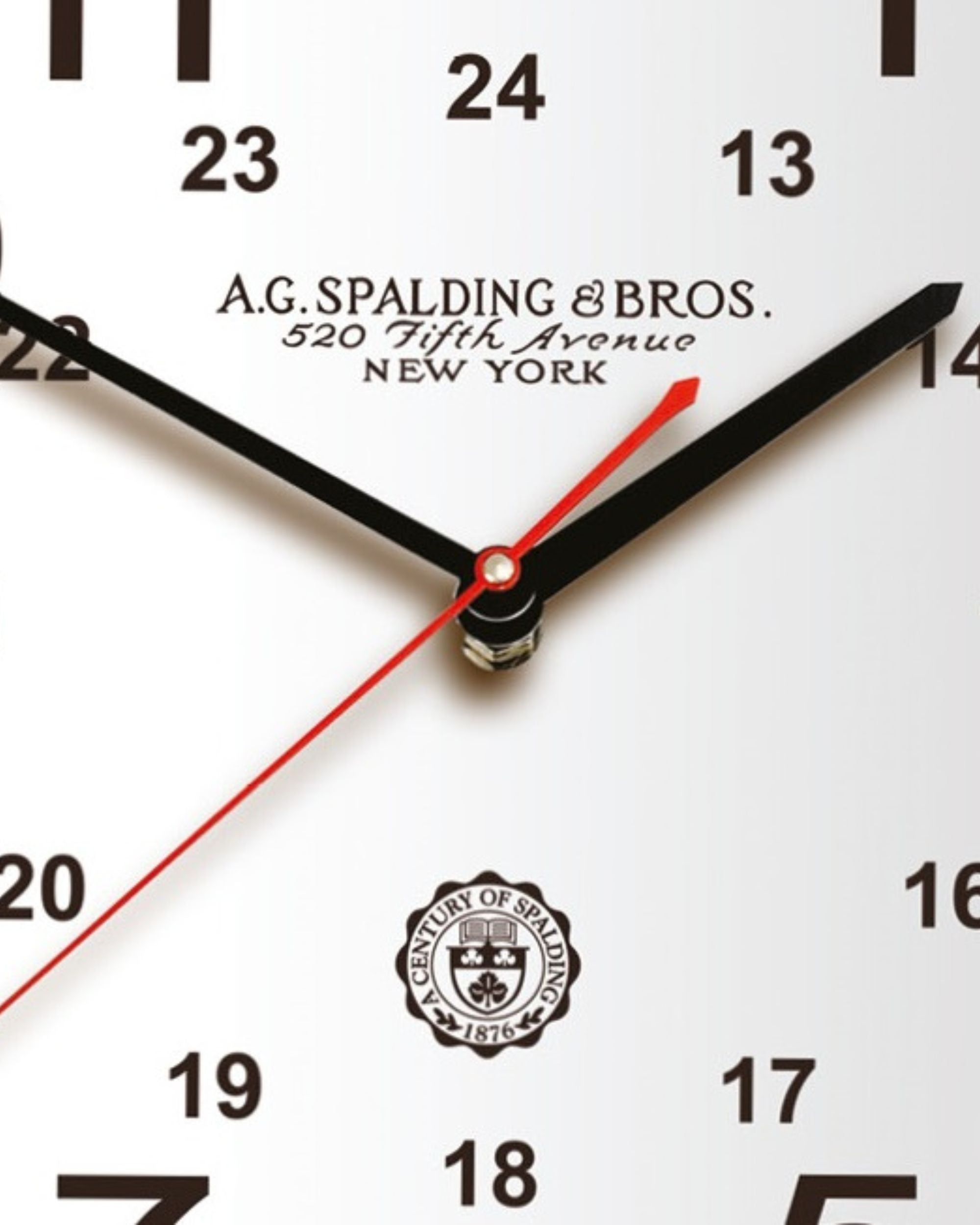 Agspalding&amp;bros. Wall Clock Continuous Movement Silver Unisex