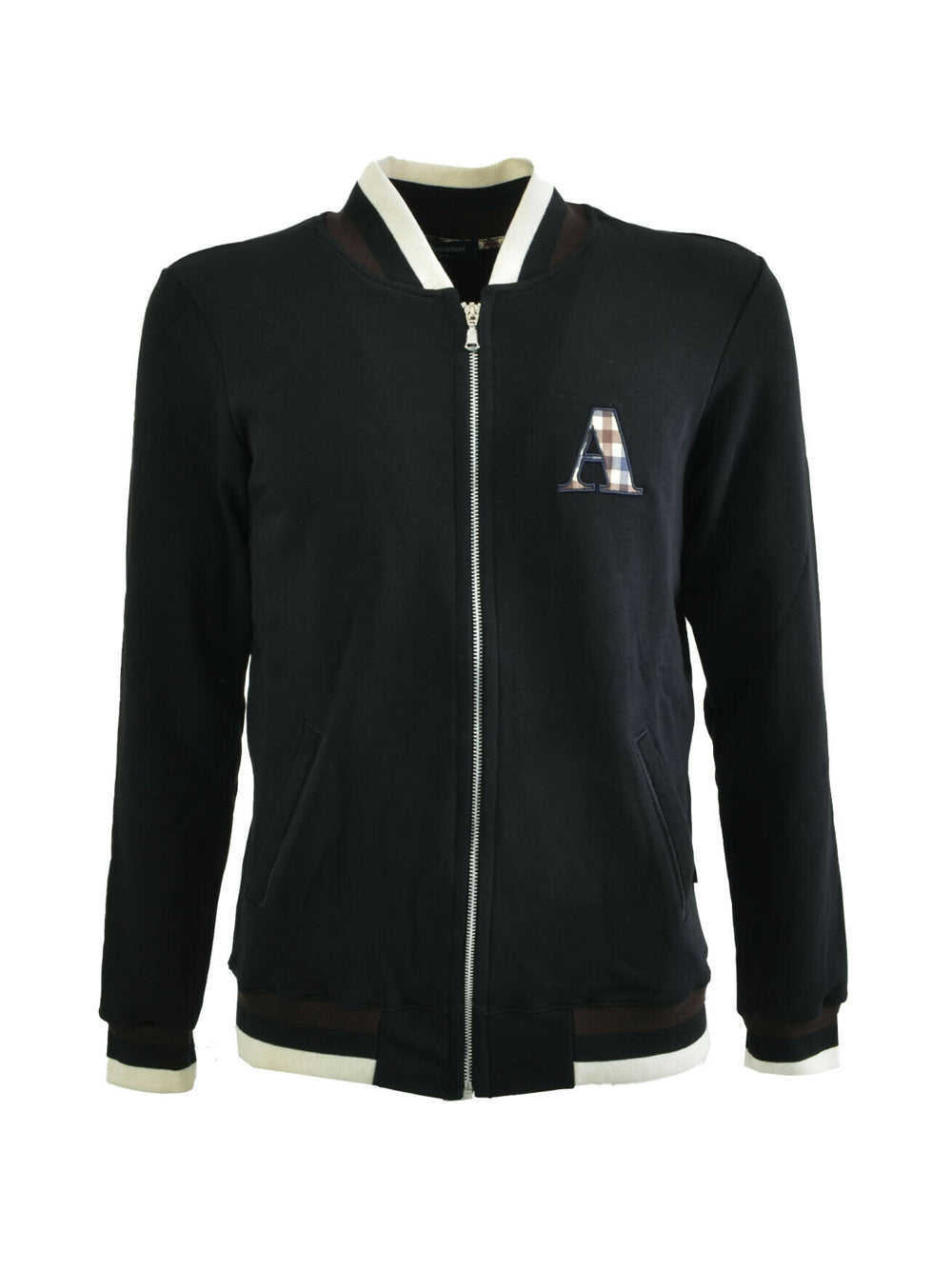 Aquascutum London Full Zip Manica Lunga Nero Uomo