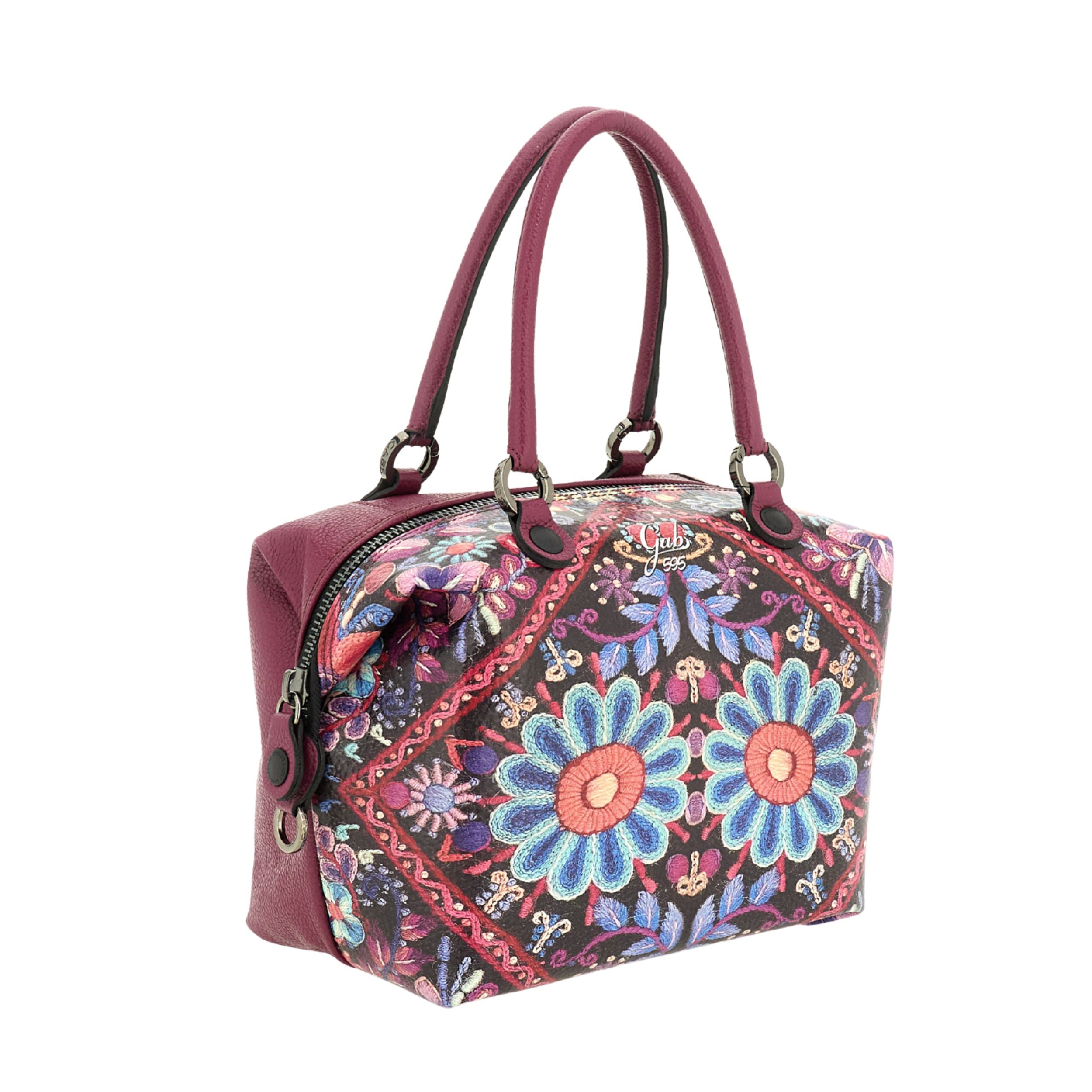 Gabs G3 Plus M Basic Borsa Zaino Trasformabile Hobo Shopper Tote Bauletto Pelle 595 Fiore Fucsia