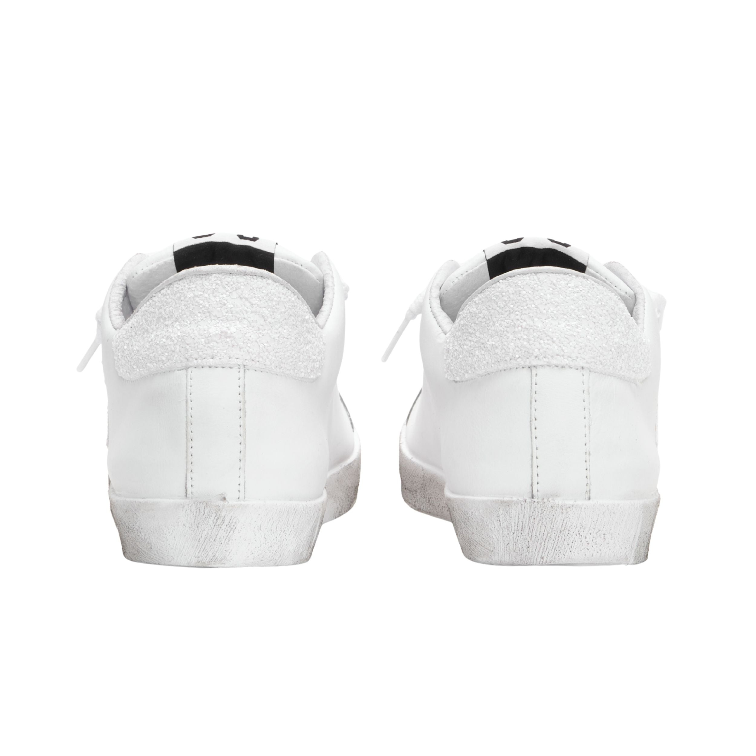 2Star Scarpe Sneakers Made in Italy artigianali PRIME STAR Pelle donna Bianco argento