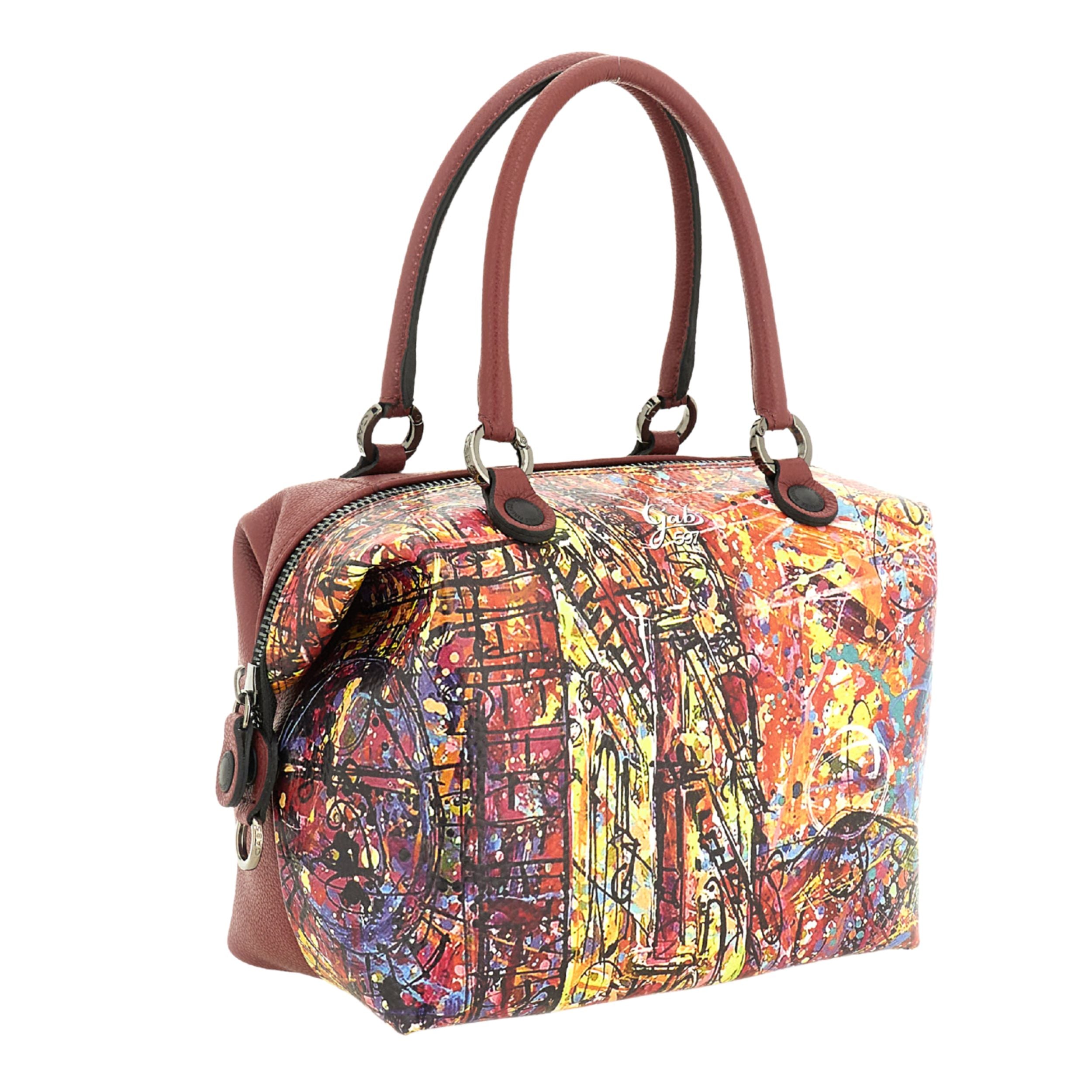 Gabs G3 Plus M Basic Borsa Zaino Trasformabile Hobo Shopper Tote Bauletto in Pelle Stampa 597