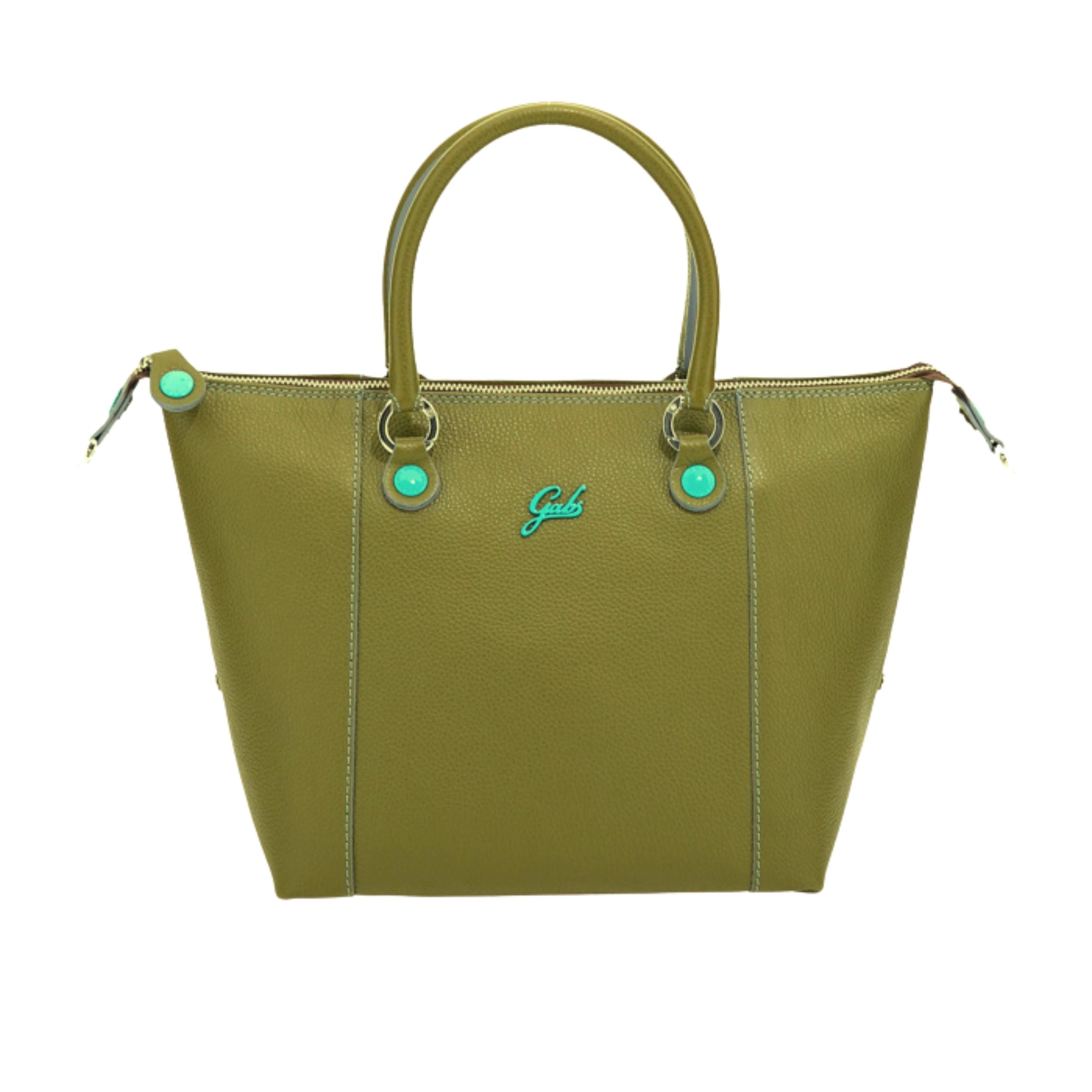 Gabs Borsa Donna trasformabile G3 PLUS L BULL BASIC Shopper Trasformabile Zaino Verde Prezzemolo