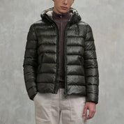 Blauer Giubbino Corto Imbottito Adams Verde Tiglio Interno Beige Uomo