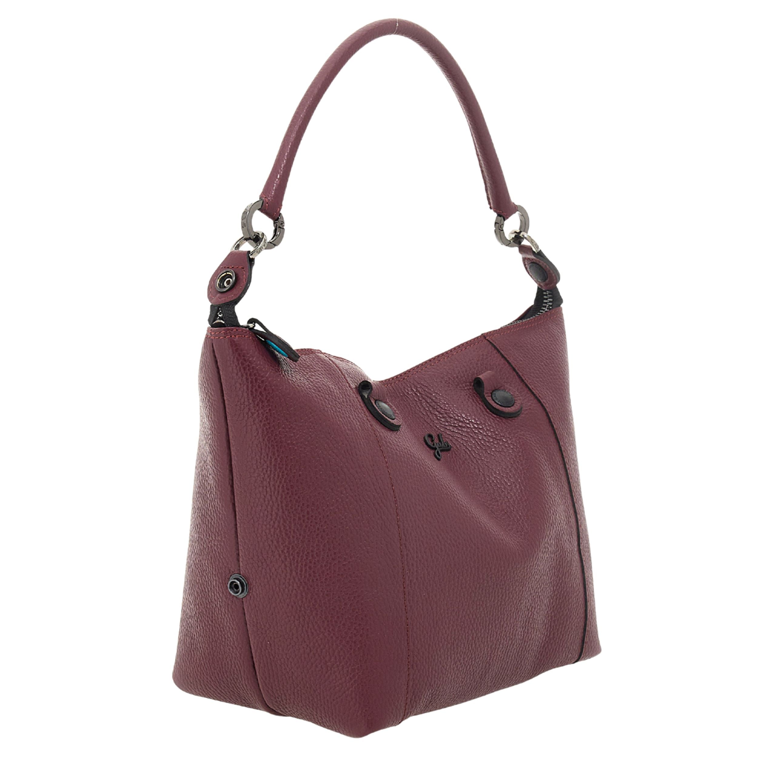 Gabs G3 Plus M Borsa Zaino Trasformabile Hobo Shopper Tote Bauletto in Pelle Bordeaux Chianti