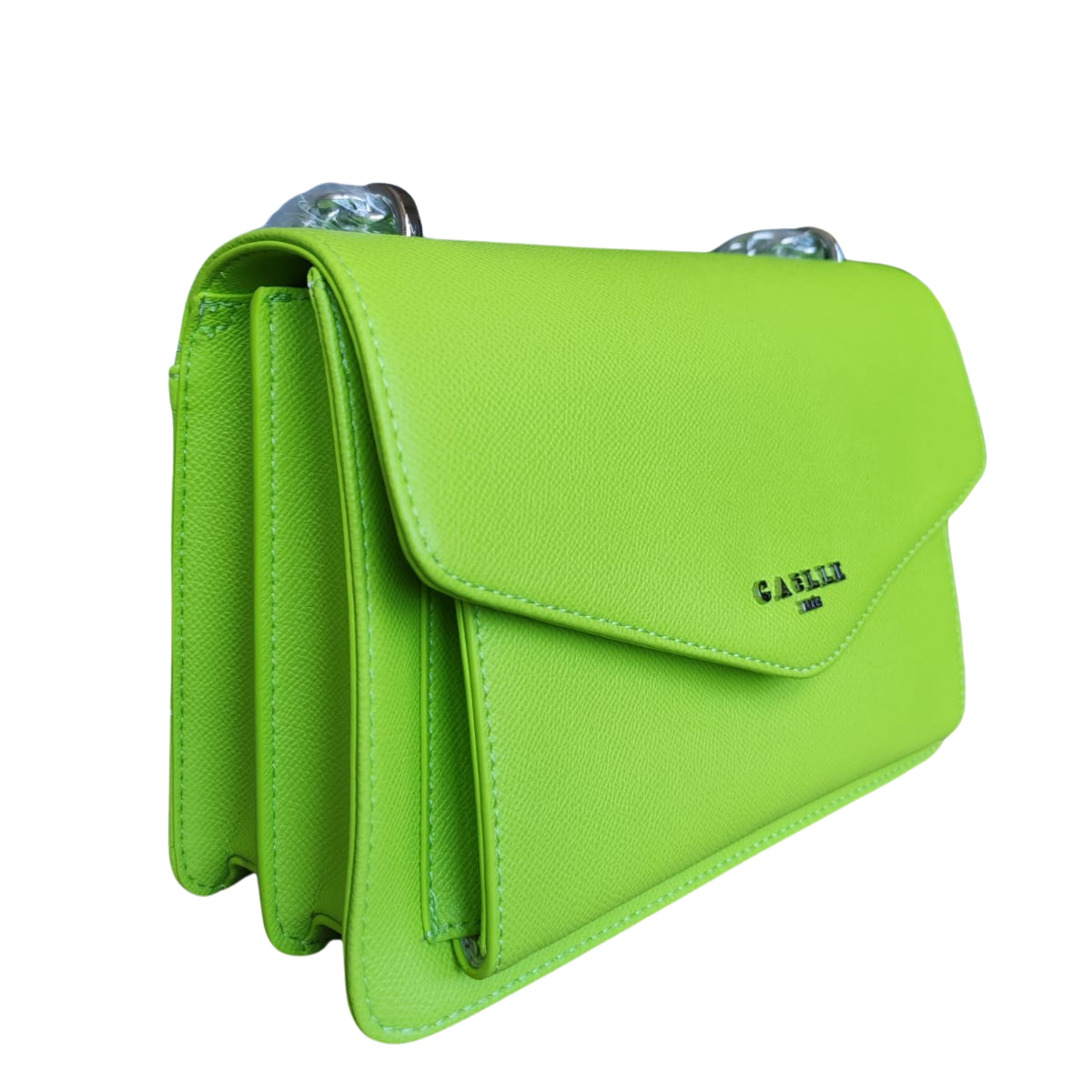 Gaelle Borsa A Spalla Con Tracolla Regolabile Verde LIME Donna