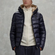 Blauer Giubbino Corto Imbottito Adams Blu Interno Tabacco Uomo