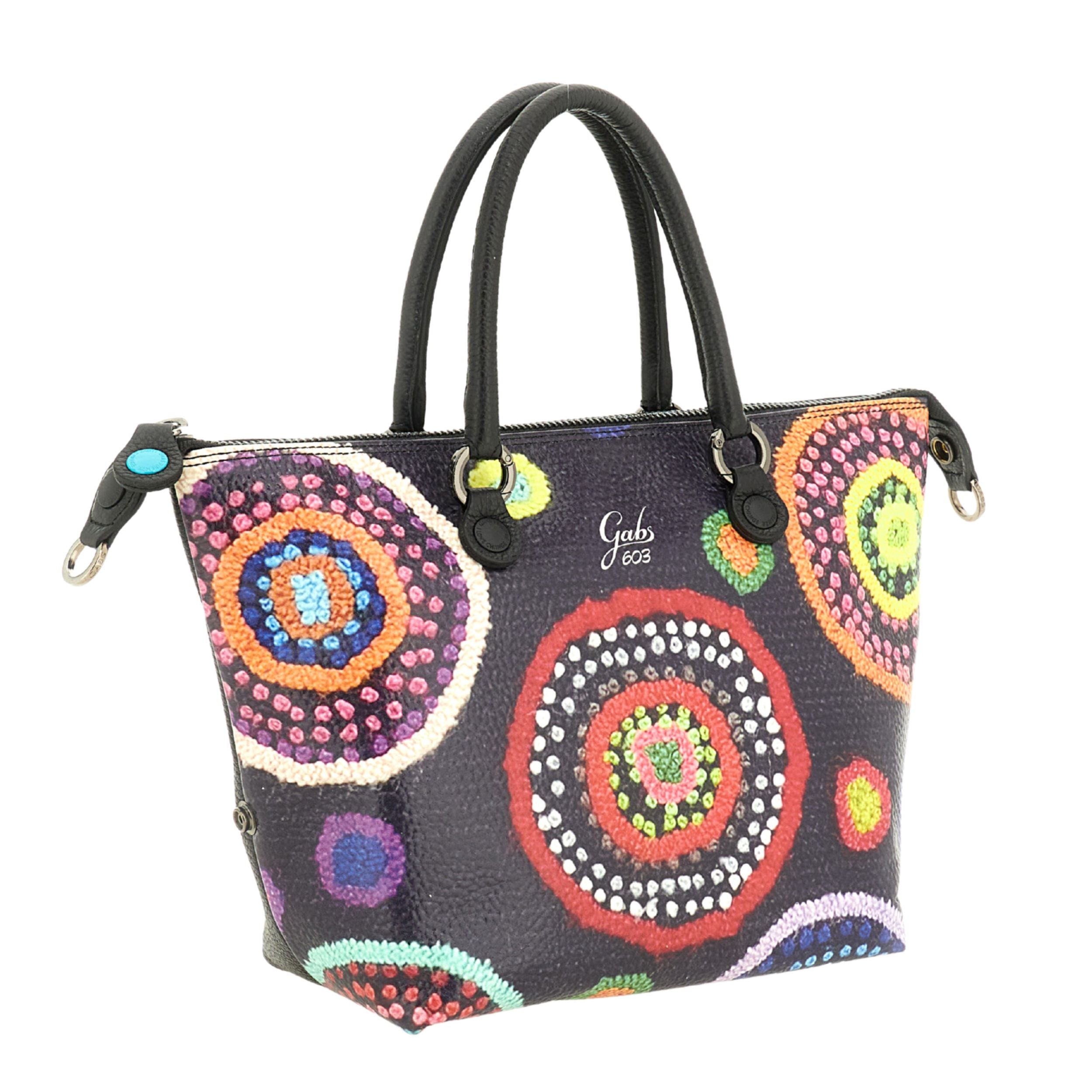 Gabs G3 Plus M Basic Borsa Zaino Trasformabile Hobo Shopper Tote Bauletto in Pelle Stampa 603