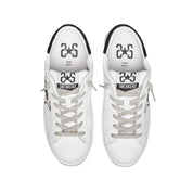 2Star Scarpe Sneakers Made in Italy artigianali PRIME STAR Pelle donna Bianco Nero