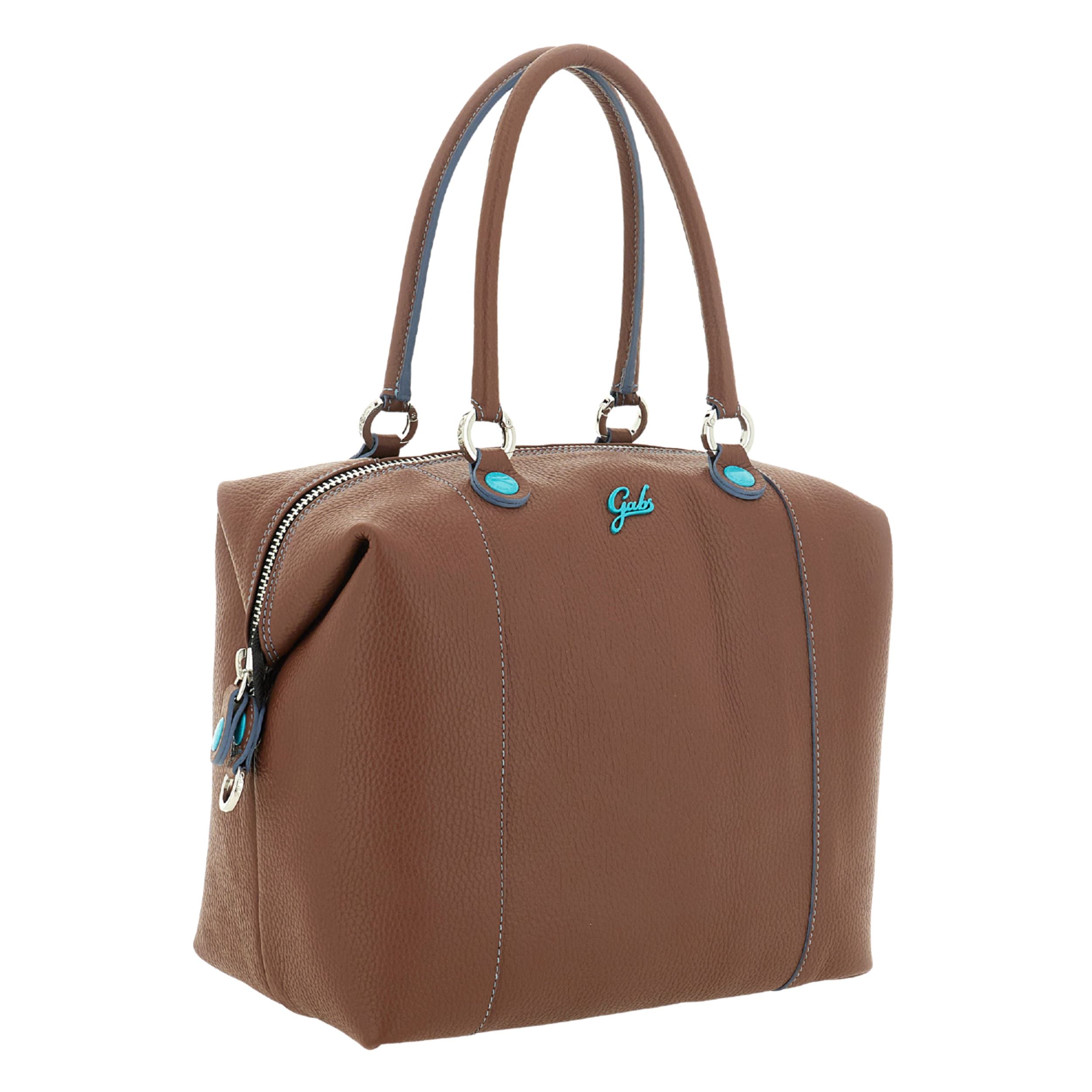 Gabs G3 Plus M Basic Borsa Zaino Trasformabile Hobo Shopper Tote Bauletto in Pelle Cuoio Scuro