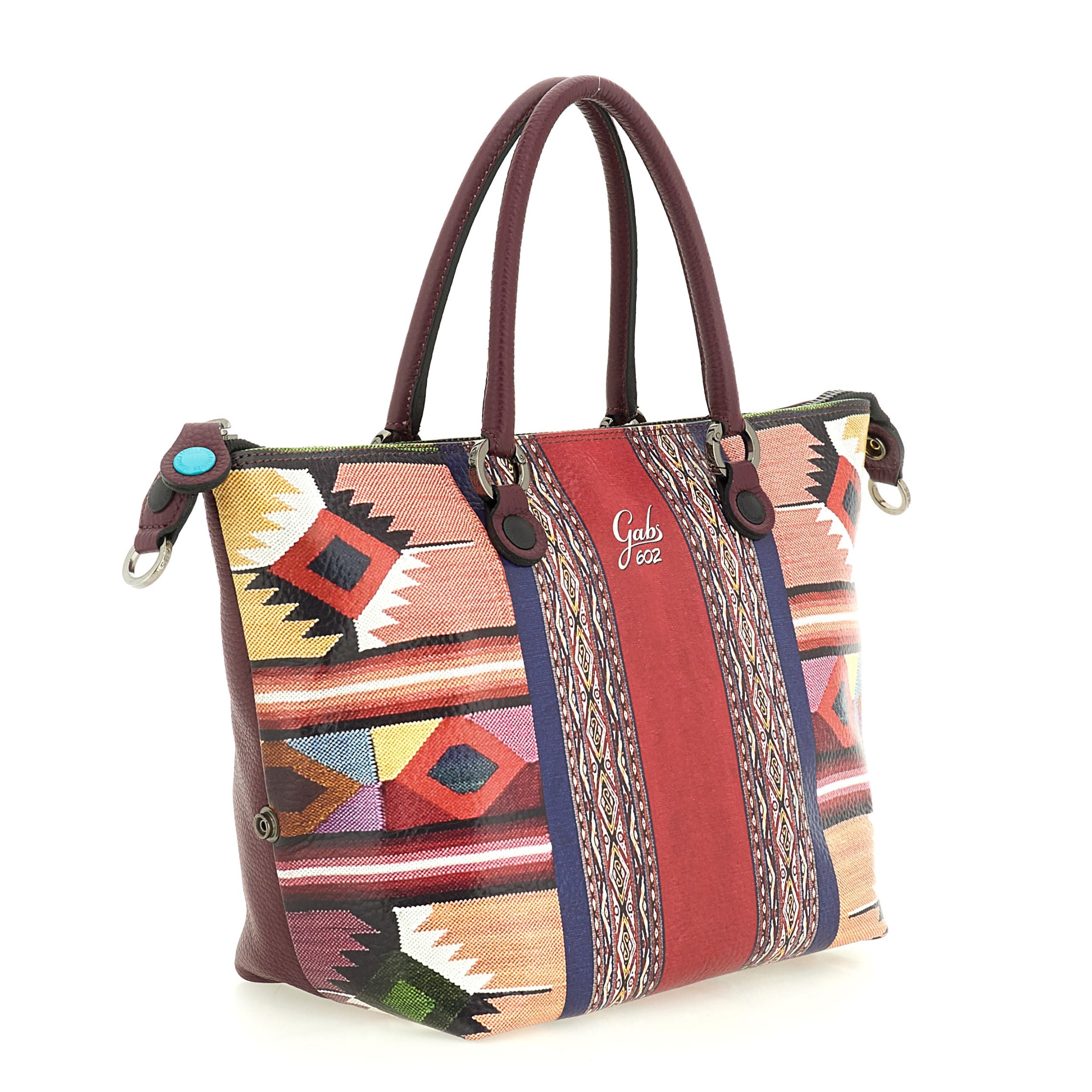 Gabs G3 Plus M Basic Borsa Zaino Trasformabile Hobo Shopper Tote Bauletto in Pelle Stampa 602