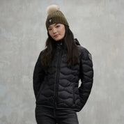 Blauer Giubbino Corto Imbottito Camelia Nero Interno Beige Donna