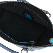 Gabs G3 Plus M Borsa Zaino Trasformabile Hobo Shopper Tote Bauletto in Pelle Blu Ardesia