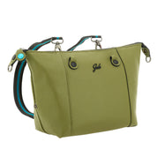 Gabs G3 Plus M Borsa Zaino Trasformabile Hobo Shopper Tote Bauletto in Pelle Verde Prezzemolo