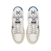 2Star Scarpe Sneakers Made in Italy artigianali Week Star Pelle Bianco Celeste Uomo