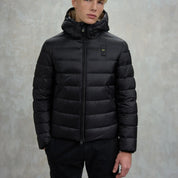 Blauer Giubbotto Piumino Corto Imbottito Acton Nero Interno Beige Uomo