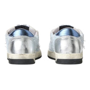 2Star Scarpe Sneakers Made in Italy artigianali WEEK STAR Pelle donna Azzurro Argento D5037