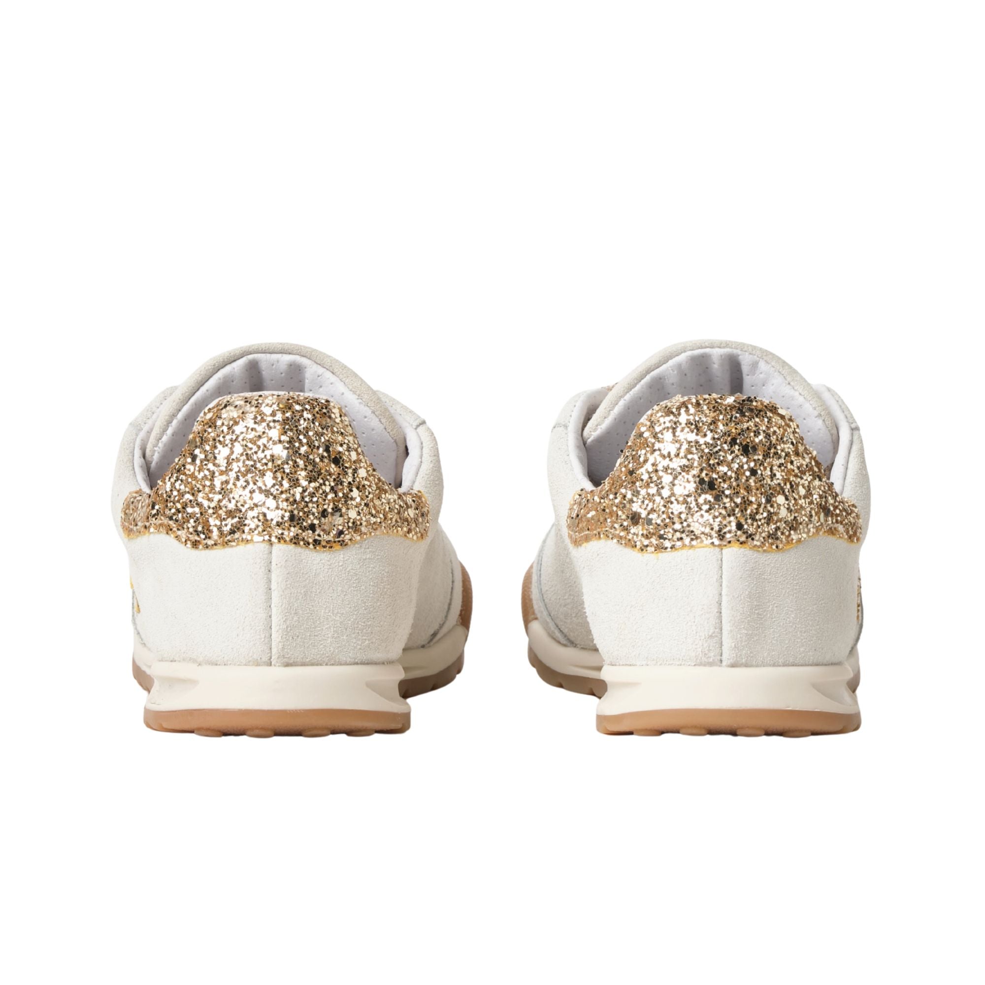 2Star Scarpe Sneakers Made in Italy artigianali Kurt Star Pelle avorio e oro 5130