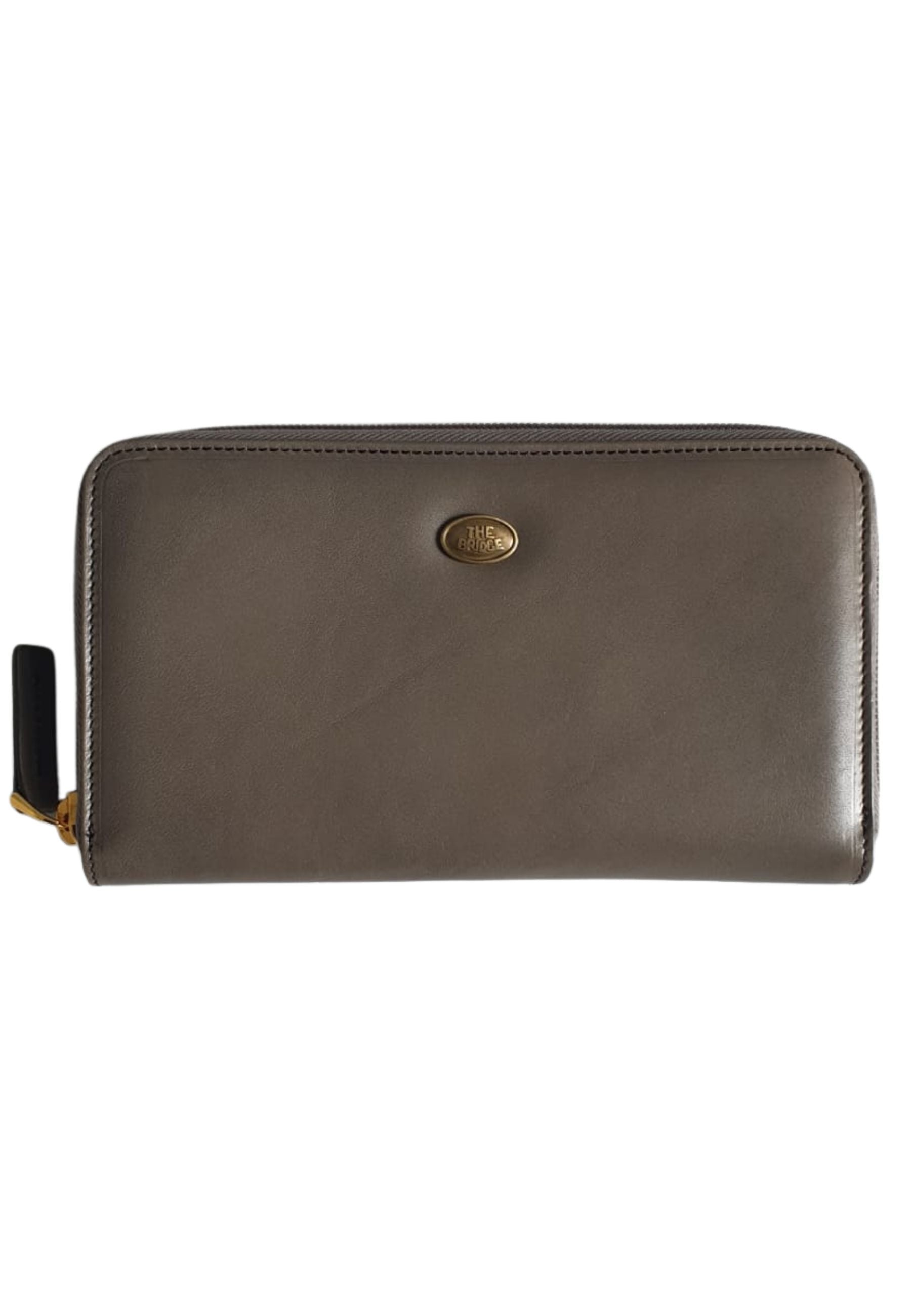 The Bridge Wallet Leather Grigio Donna