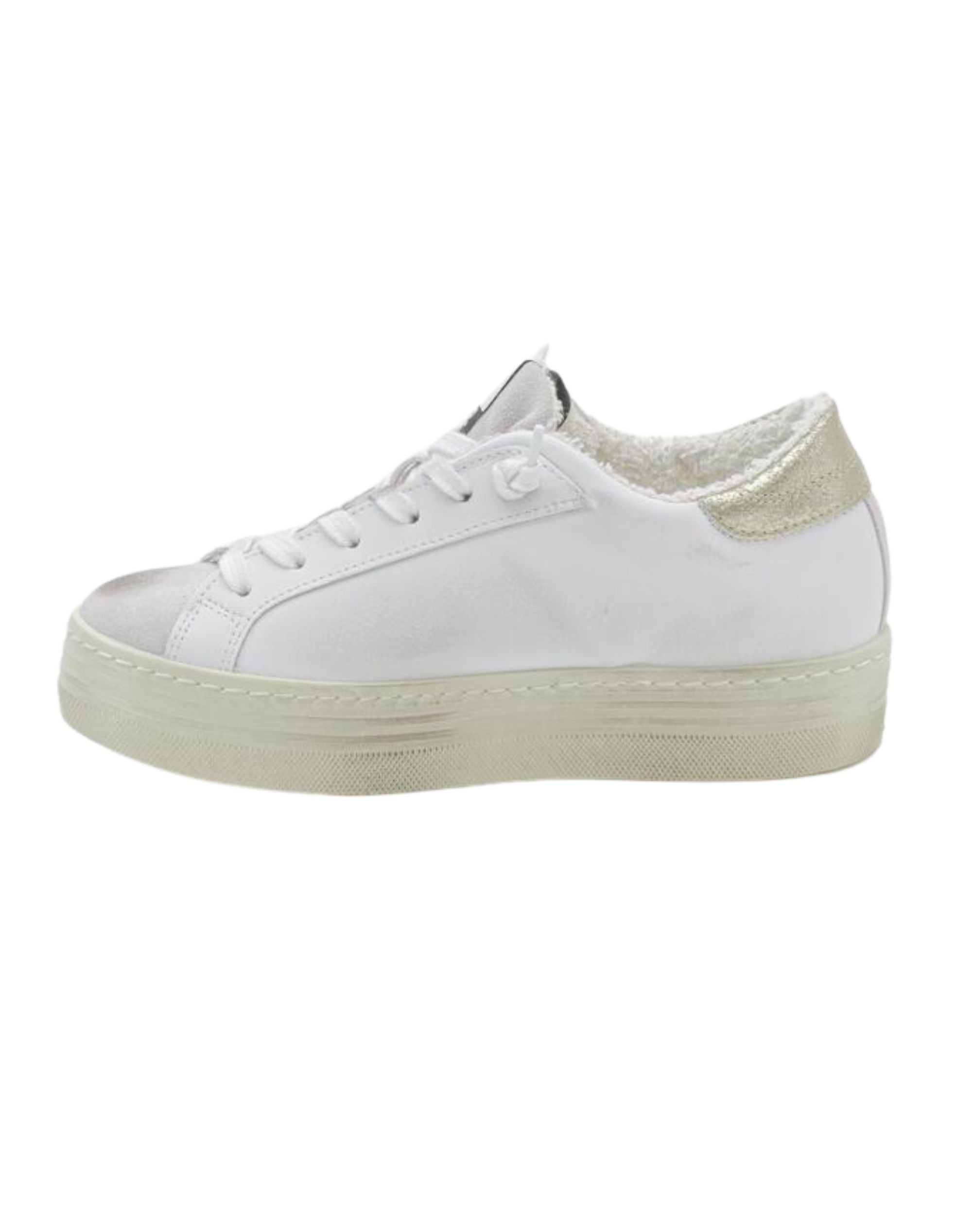 2Star Sneakers HS Pelle con Dettagli Glitter Bianco