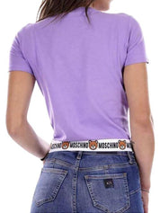 Moschino Underbear Teddy Logo T-Shirt Cotton Purple