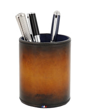 S.t.dupont Accessorio Porta Penne Da Scrivania In Pelle Marrone Unisex