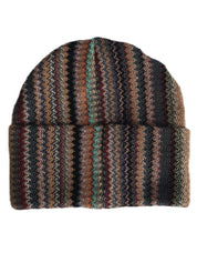 Missoni Geometric Pattern Beanie Wool Blend Multicolor