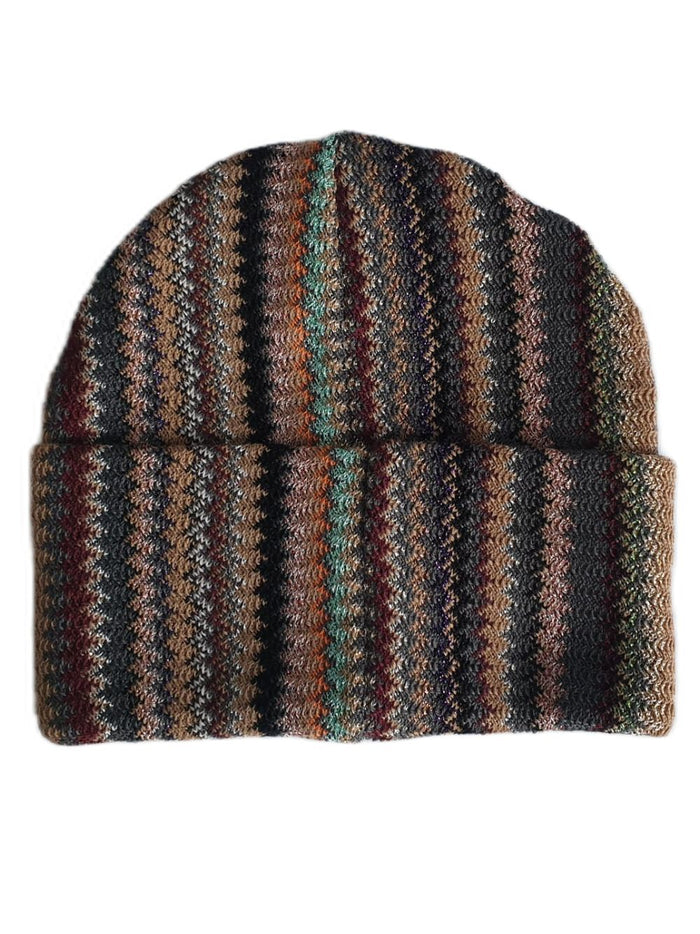 Missoni Geometric Pattern Beanie Wool Blend Multicolor 1