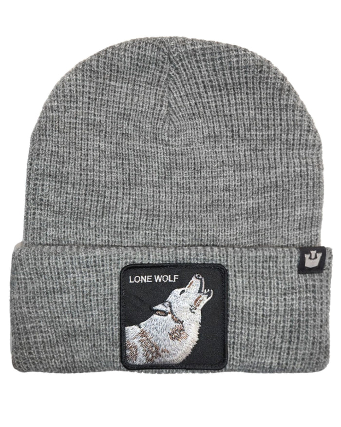 Goorin Bros. Cappello Beanie Hat Cuffia Con Patch Frontale E Logo Su Lato Grigio Unisex 1