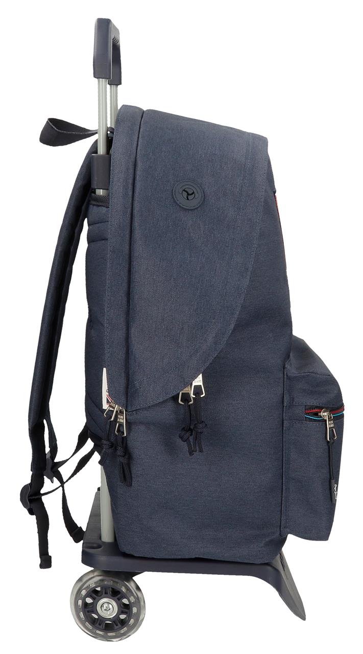 Pepe Jeans With Wheels Trolley Blue Unisex