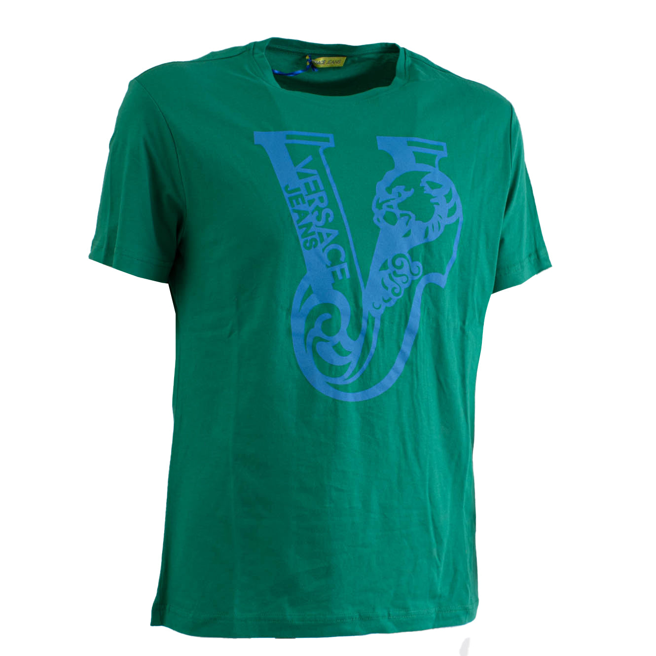 Versace Crew Neck Cotton Green T-Shirt