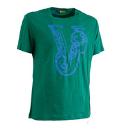 Versace T-Shirt Girocollo Crew Neck Cotone Verde