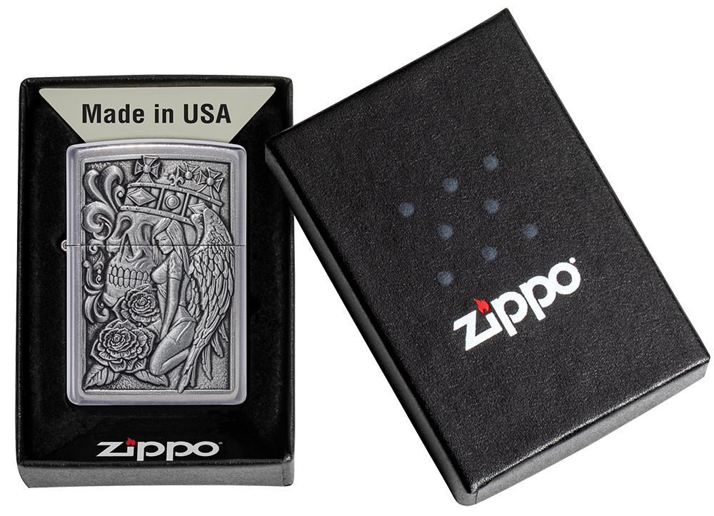 Zippo Ricaricabile, Antivento, Made In Usa Argento Unisex