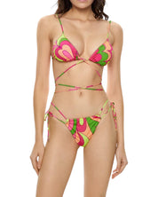 Mefui Bikini Triangolo E Slip Regolabile 'wet' Multicolore Donna