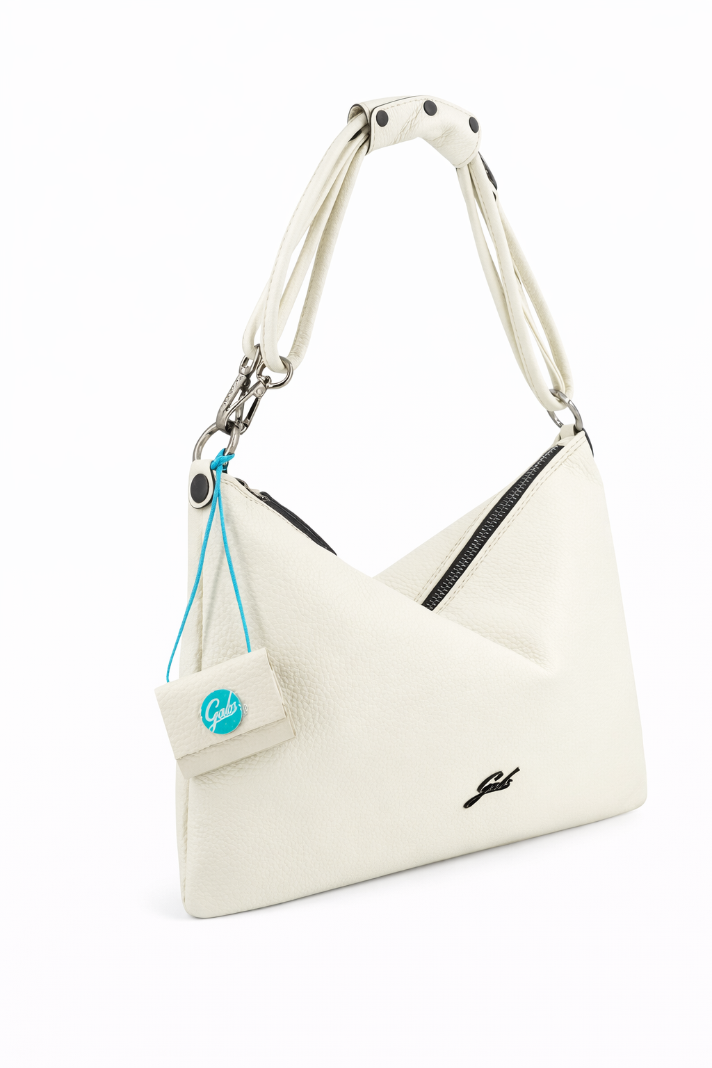 Gabs Borsa Pochette Spalla Tracolla Beyonce EW M Pelle Black Made in ITALY - PANNA