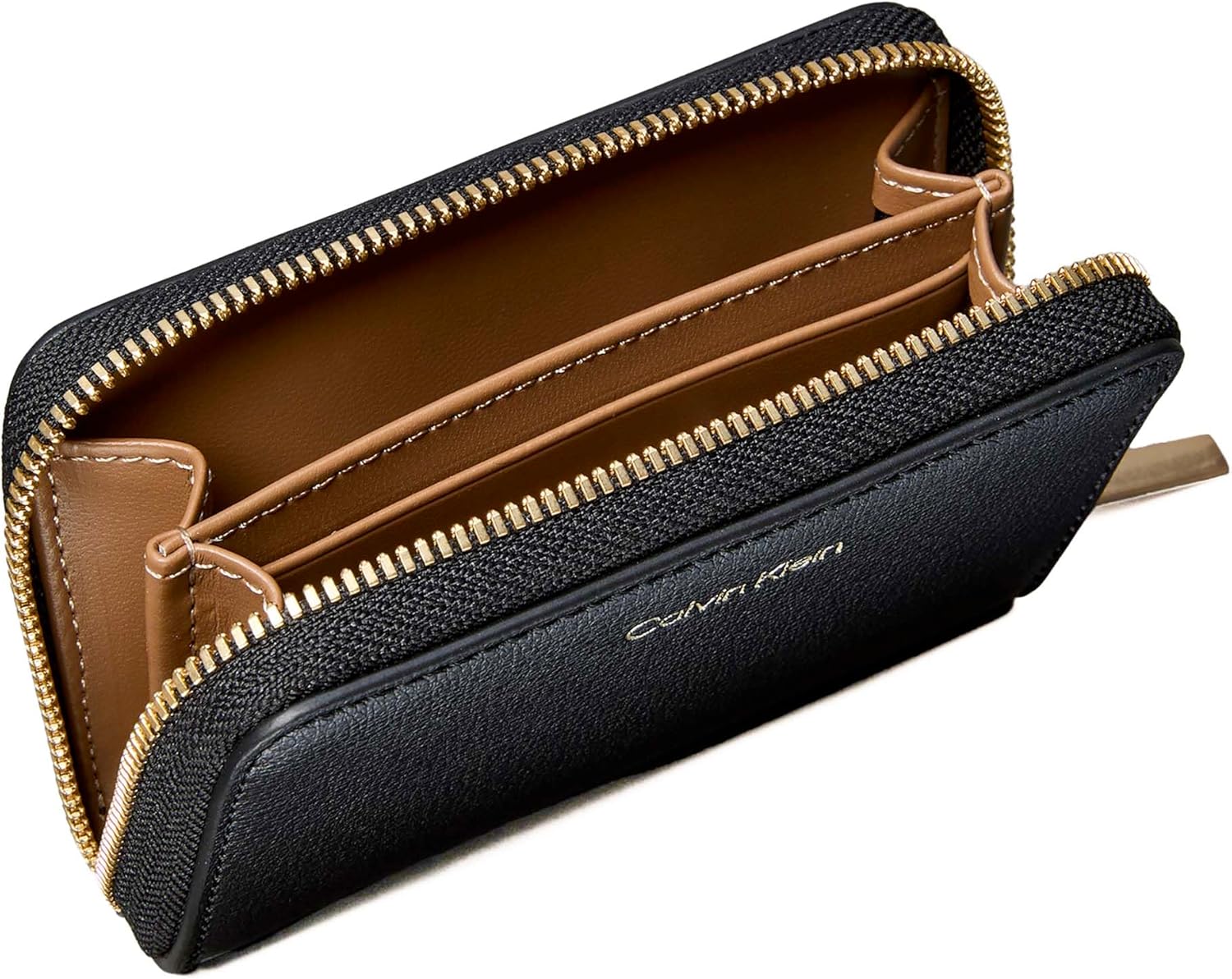 Calvin Klein Portafoglio Orizzontale Black LV04F1091G Logo Frontale Ecopelle Nero