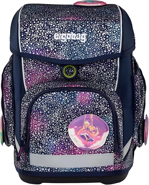 Ergobag Zaino Scolastico Bambina Set Cubo 5 Pezzi Viola 'Bearlaxy'
