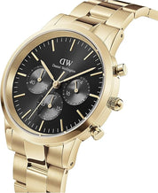 Daniel Wellington orologio iconic Mawes cronografo 42mm inox 316L oro DW00100641