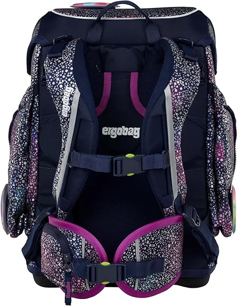 Ergobag Zaino Scolastico Bambina Set Cubo 5 Pezzi Viola 'Bearlaxy'