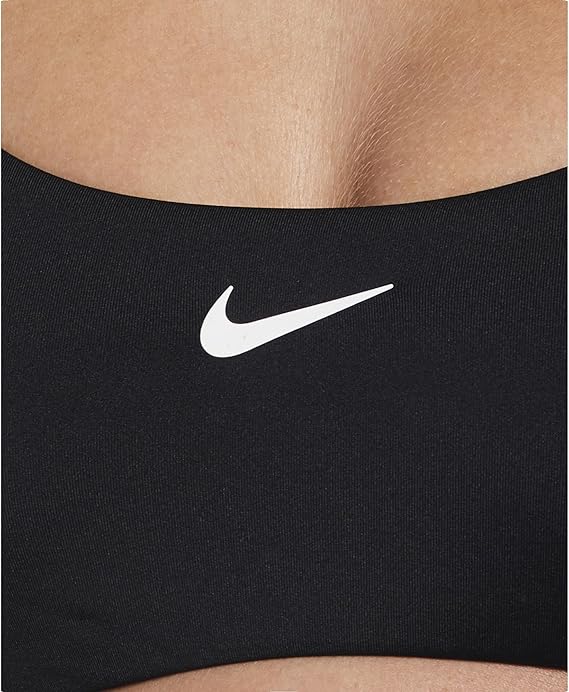 Nike Swim Costume Bralette Bikini Set NESSF243 Tessuto Tecnico Nero Donna