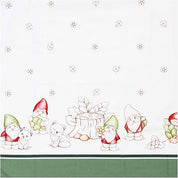 THUN Grembiule Inverno Incantato 60x90 cm Gnomes Sage Green 100% Cotone