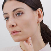 Brosway orecchino pendente Cerchio Acciaio Cristalli oro rosa Albero Della Vita BHKE006