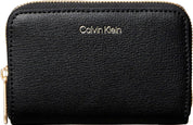 Calvin Klein Portafoglio Orizzontale Black LV04F1091G Logo Frontale Ecopelle Nero