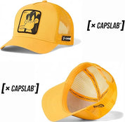 Capslab Cappellino con Visiera Daffy Collezione Looney Tunes Misto Cotone Giallo Unisex