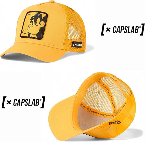 Capslab Cappellino con Visiera Daffy Collezione Looney Tunes Misto Cotone Giallo Unisex