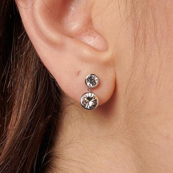 Brosway Orecchini Donna Pendenti in Acciaio e Cristalli - Collezione SYMPHONIA - BYM172