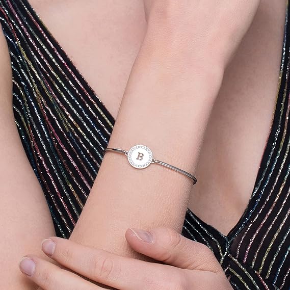 Brosway Bracciale Donna in Acciaio e Cristalli Lettera B | Collezione Chakra - BHK125