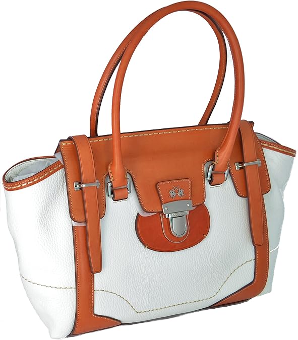 La Martina Borsa Bauletto Iconic Bianco Donna