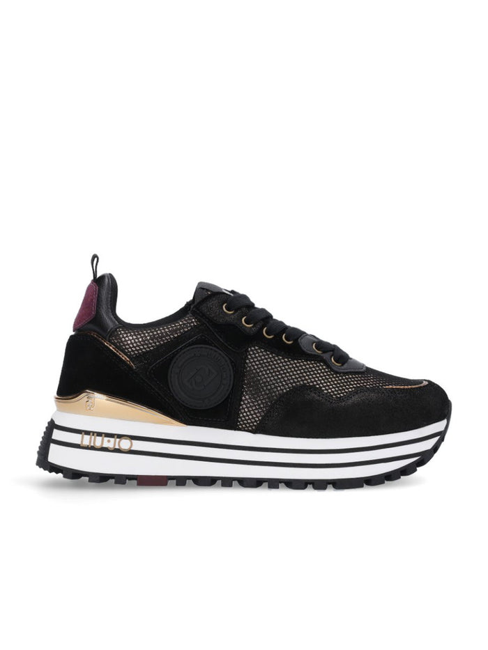 Liu Jo Sneakers Maxi Wonder 01 in Black Leather 1