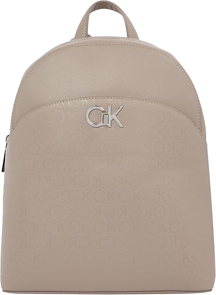 Calvin Klein Zaino beige logo all over donna zainetto 15 litri